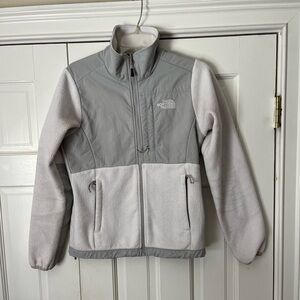The North Face Full Zip Fleece White Gray XS